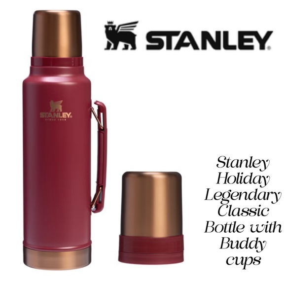 NIB - STANLEY Limited Edition Holiday Classic Thermos Bottle + Buddy Cup set - Picture 1 of 11